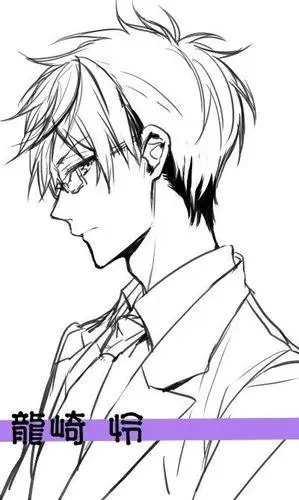 二次元人物简笔画侧脸