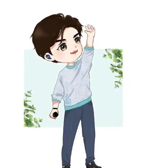 卡通版李健,儿童画李健超可爱