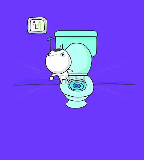 卫生间标语随手冲马桶海报背景素材