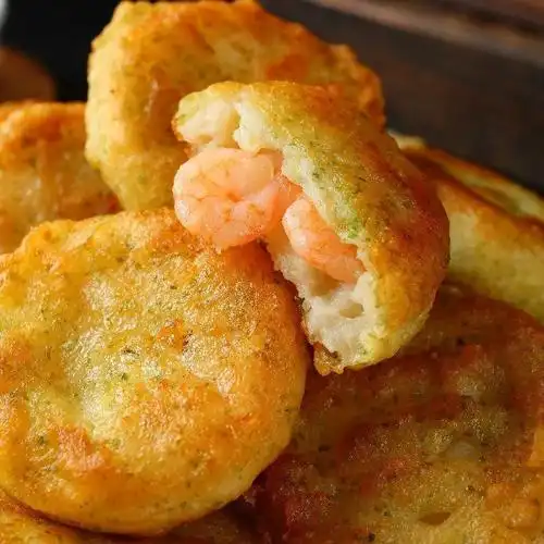 广式早茶点心鱼香虾饼海苔鳕鱼虾饼油炸品质冷冻虾仁饼营养早餐