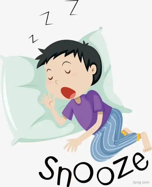 矢量图躺在床上睡觉的男孩png素材透明免抠图片-卡通手绘