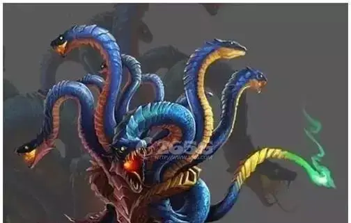 凶水中有一只九头怪物,名叫九婴,既能喷水,又能喷火.