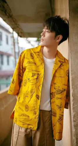 肖战 蓝色海边日系 时尚cosmo电子刊