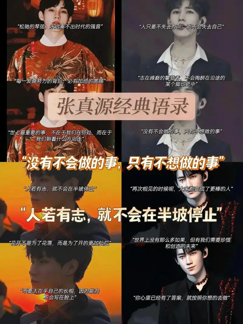 张真源经典语录.178 "不可以说自己平平无奇啊,要记住自己是 - 抖音