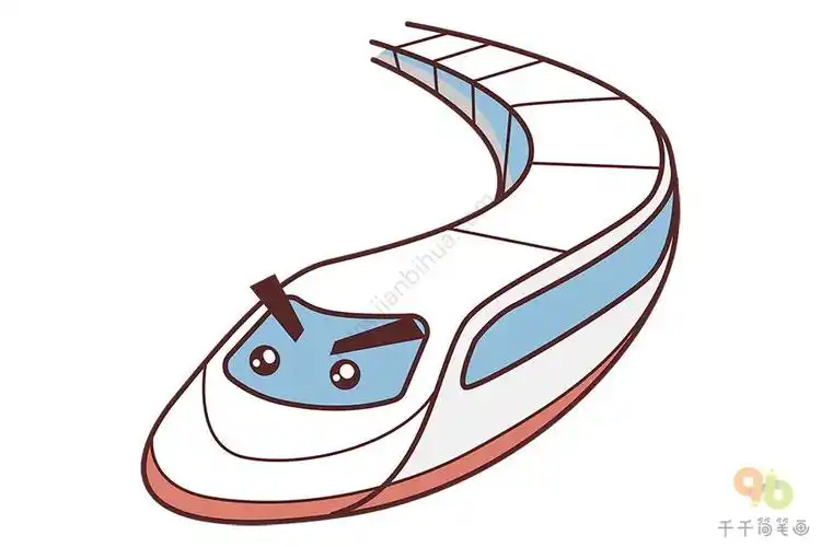 高铁简笔画步骤图解火车简笔画