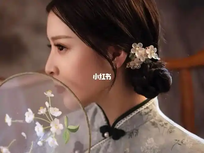 盘发发簪步摇旗袍配饰国风 夹子头饰发夹