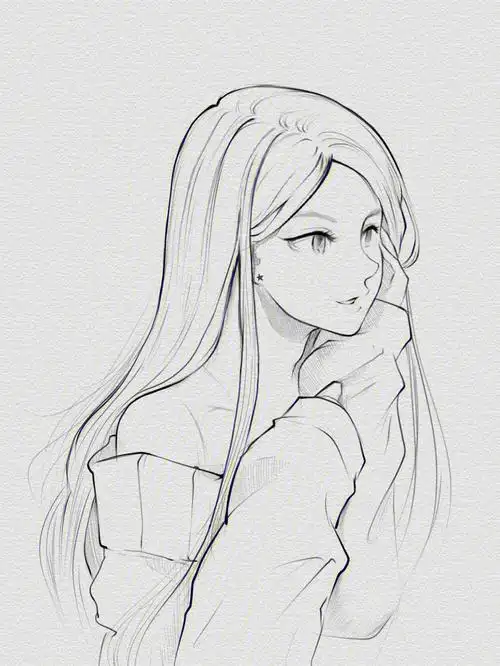 每天画画566小时打卡10100插画线稿临摹