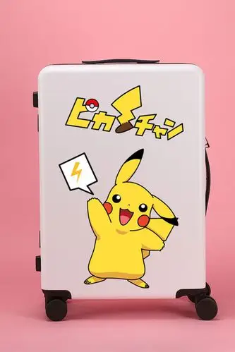卡通皮卡丘少女心糖果色可爱时尚旅行箱直播旅行箱网红学生同款箱