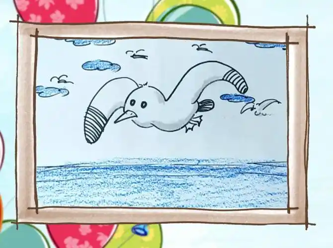 海鸥简笔画怎么画