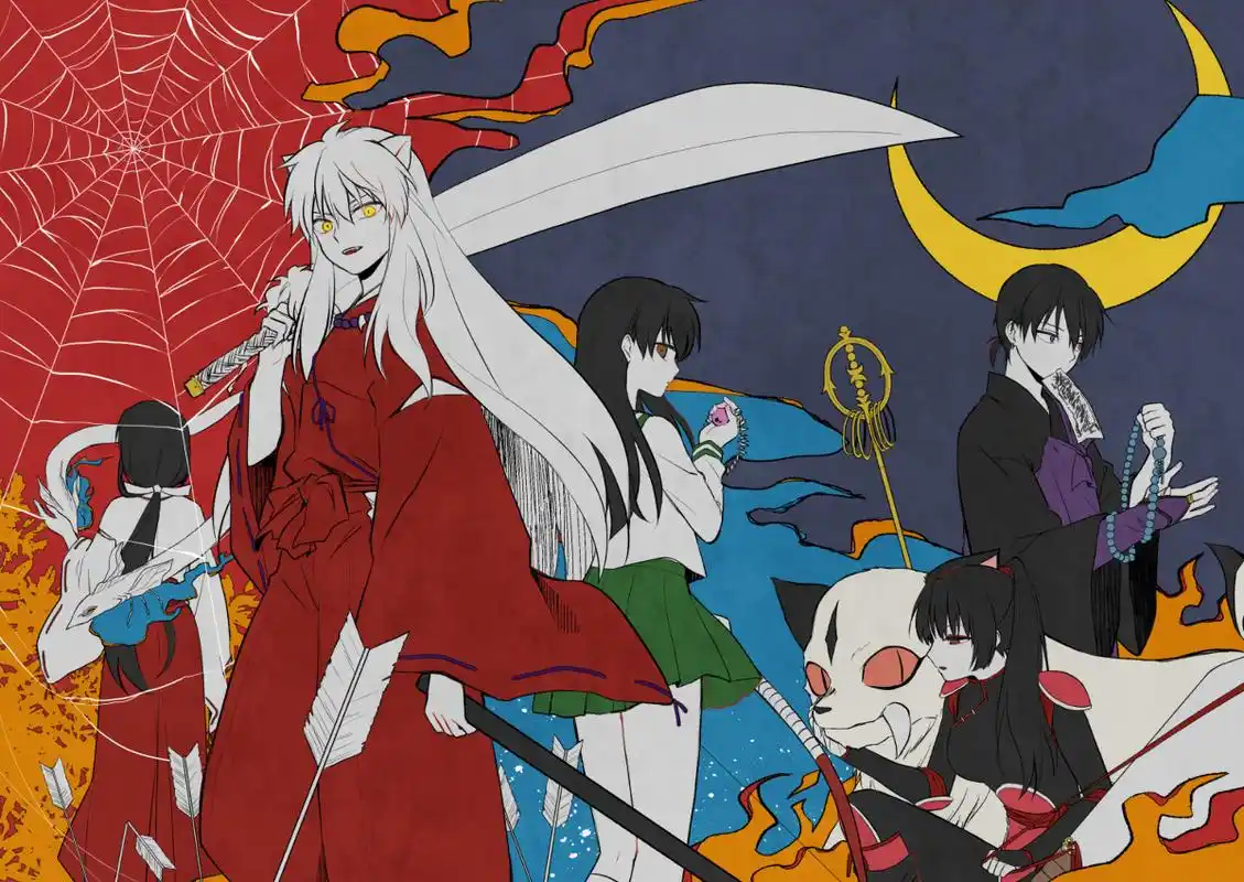 半妖的夜叉姬同人两代人插画集锦爷青回