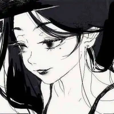 卡通头像女生黑白冷酷无情