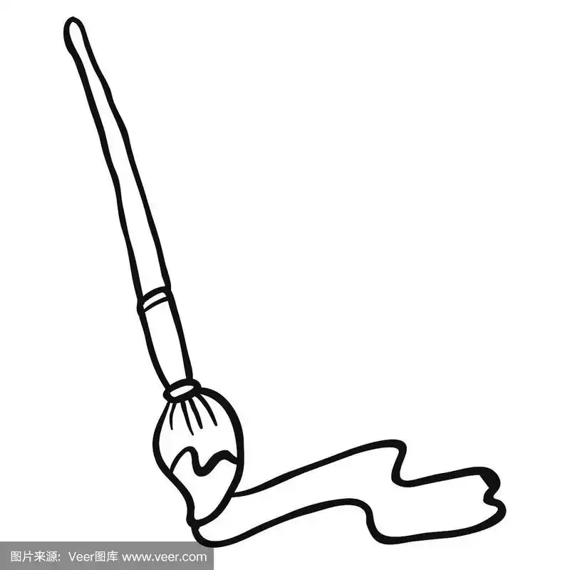 画笔,黑白图片,可爱的,无人,矢量