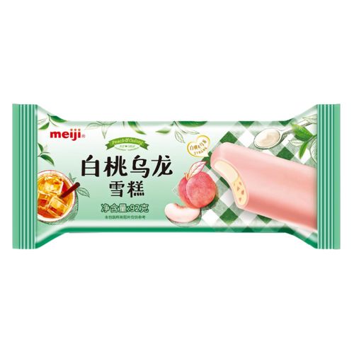 明治meiji冰淇淋白桃乌龙芝士奶盖风味雪糕冰激凌冰淇淋