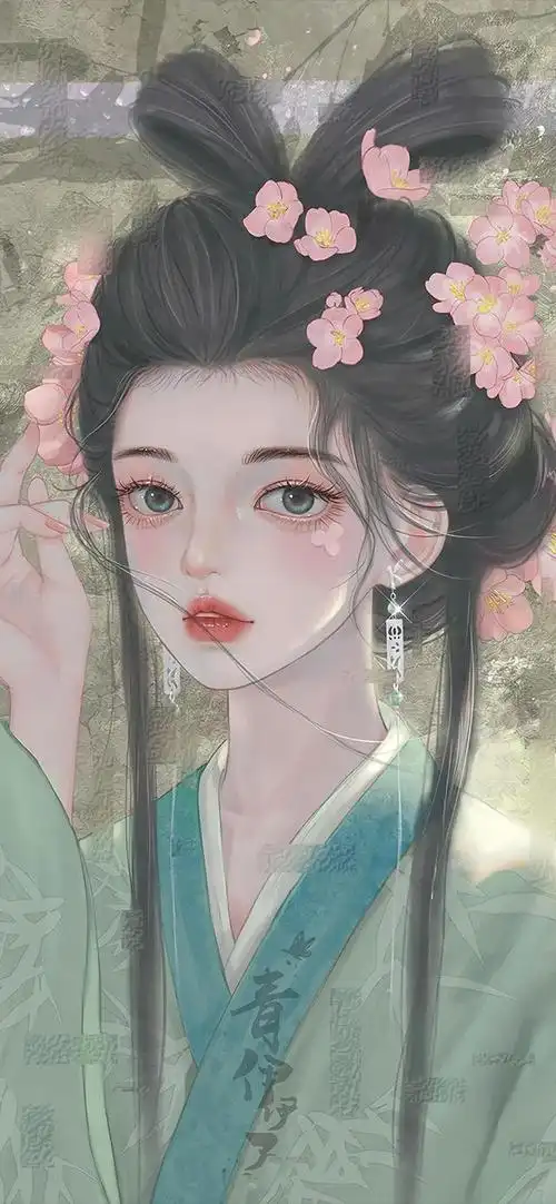 古风美女手绘插画,古风美女手绘插画图片(若有诗书藏于心)