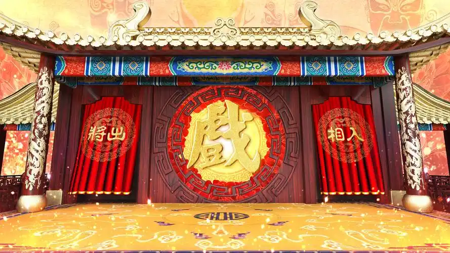 4k京剧戏曲舞台背景_4096x2304_高清视频素材下载(编号:4289971)_舞台