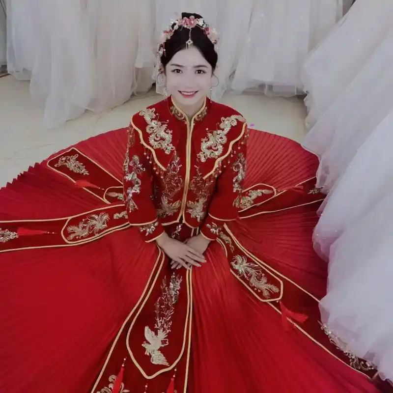 新娘子试装试衣服的照片漂亮哦! - 抖音