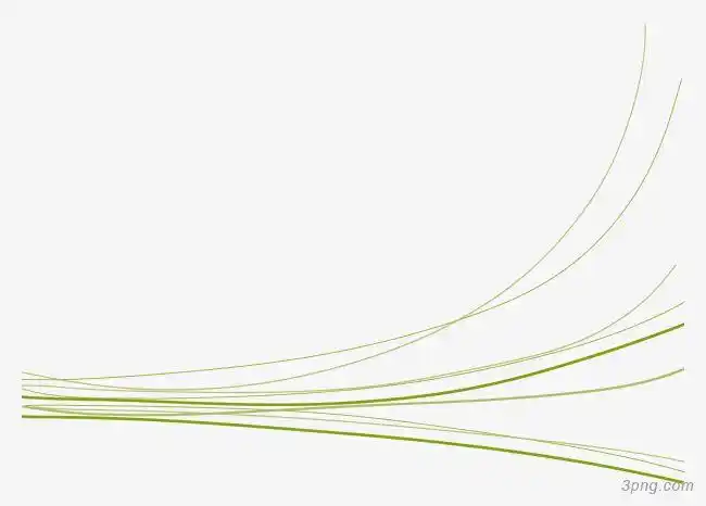 手绘优雅春日简约线条png素材透明免抠图片-卡通手绘