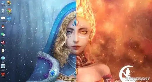 壁纸名称:dota2冰女火女看到下面这些壁纸是不是瞬间又想打开蒸汽平台