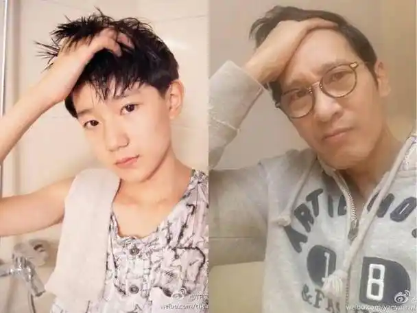 王源和王劲松是真父子,这5张自拍的角度简直一模一样