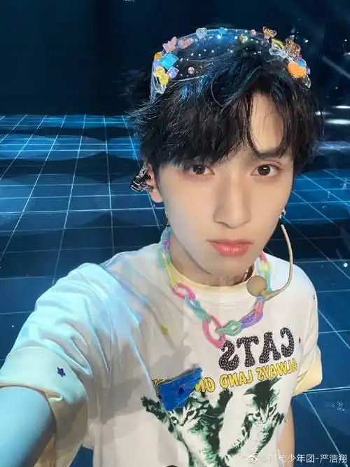 演唱会自拍六宫格#严浩翔晒演唱会自拍六宫格9615,是无死角的颜值