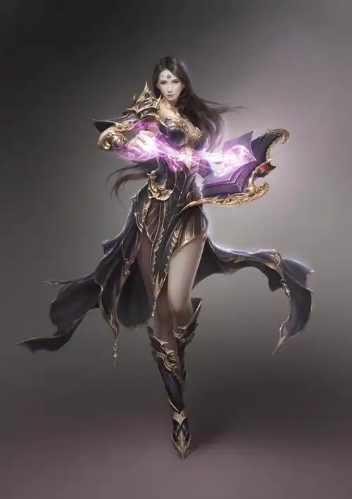 国风游戏cg美女原画素材