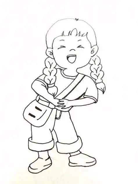 小朋友简笔画女孩 小朋友简笔画女孩子