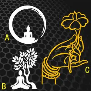 汉魂贴纸适用佛文化佛创意定制如来车贴莲花手指佛意境贴纸2110