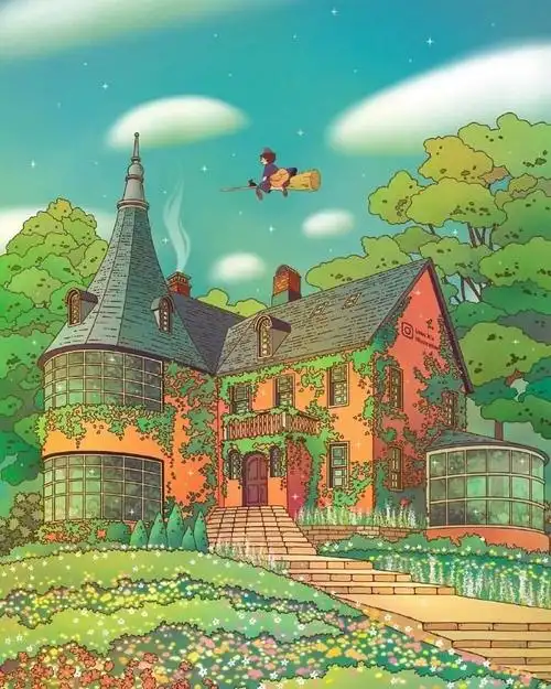 宫崎骏高清电脑壁纸龙猫图片千与千寻幽灵公主美术素材2k动漫插画手绘