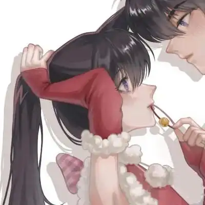 动漫情侣头像一左一右配对暧昧