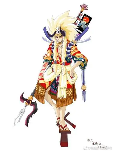 百绘罗衣# 最佳创意:夜叉-狂歌舞伎.作者:邓康明.未找到对应微博.