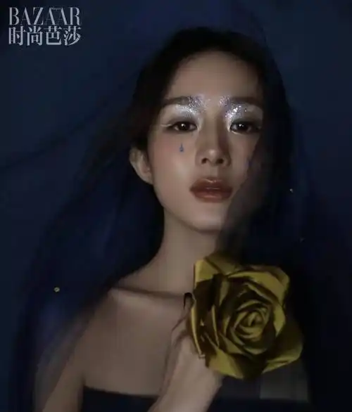 赵丽颖时尚芭莎雪祭司神女妆:暗夜缪斯东方美人!_造型_颖宝_挑战