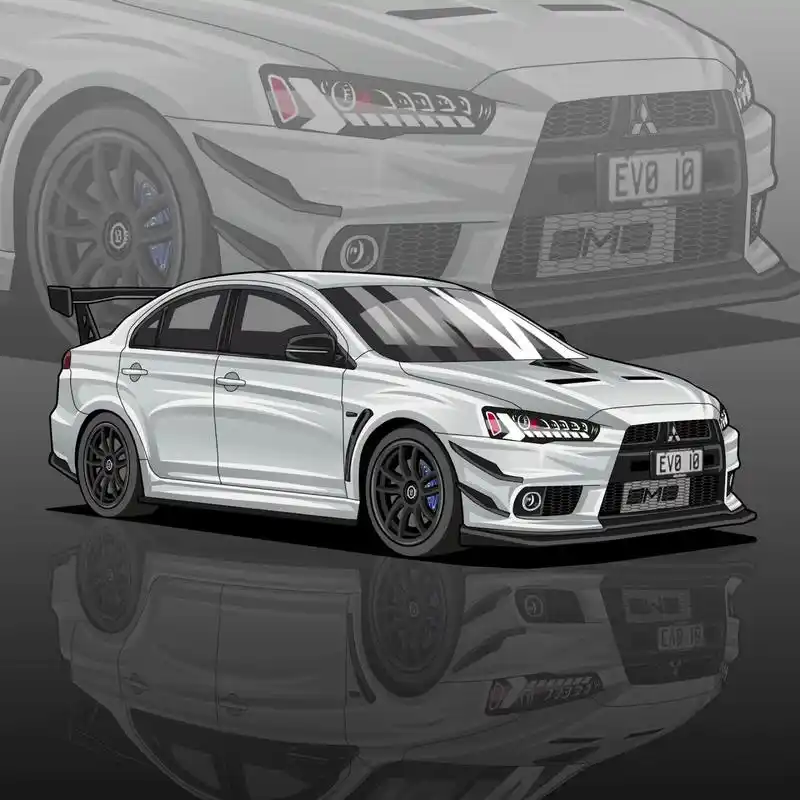 手绘改装车头像——jdm才是最终归宿 jdm玩外观,gdm玩性能,是不是这样