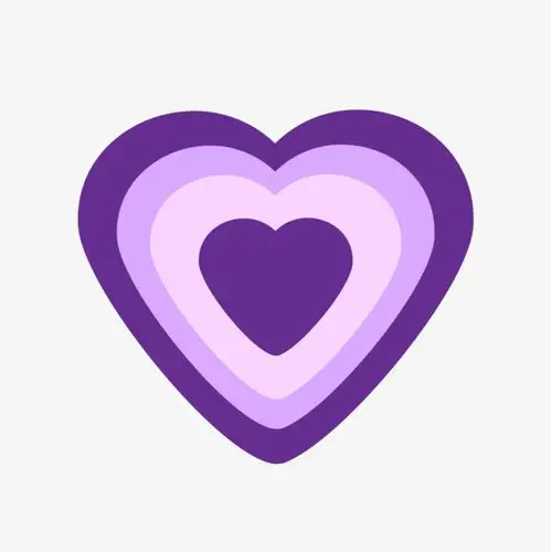 紫色系爱心图标