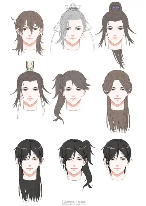 古风男性的发型设计