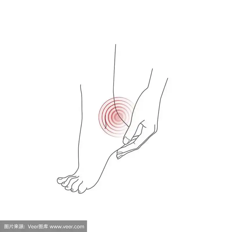 手和脚,疼痛的脚,矢量插图