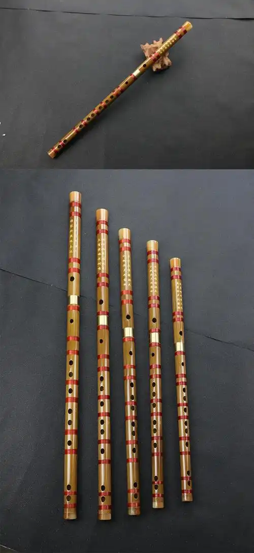 单插两节二色初学竹笛乐器横笛苦竹接铜笛子笛箫乐器红线g