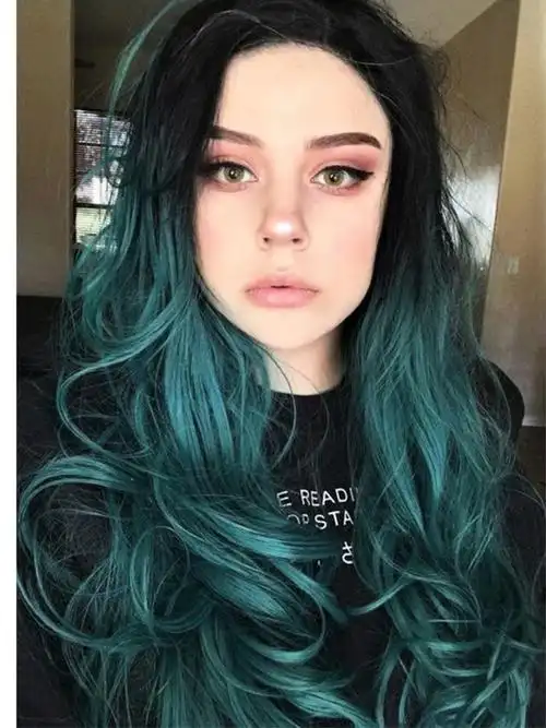 美国独角兽人鱼闷青色染发剂膏