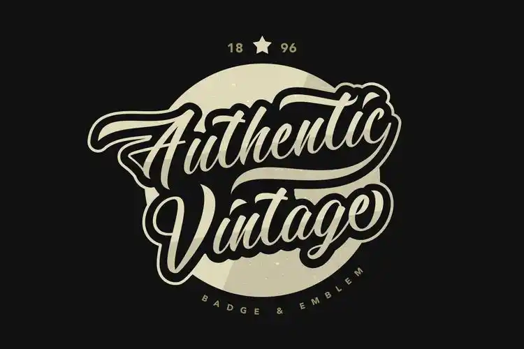 复古优雅品牌徽标logo海报标题手绘英文字体素材 calingham font