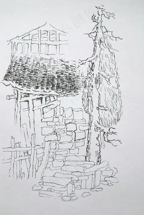 本素材作品名称为钢笔风景速写,素材编号是277877, 						是一张格式