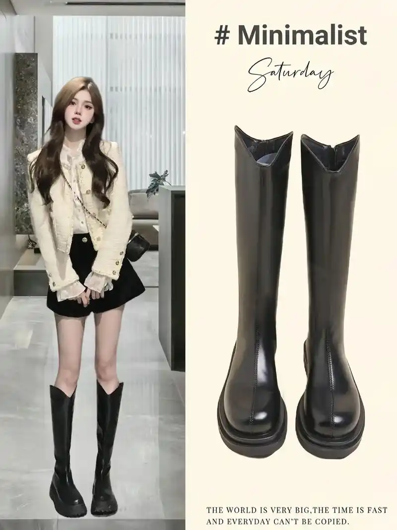 氛围感穿搭 谁懂啊,这长筒靴配搭绝绝子!长 - 抖音