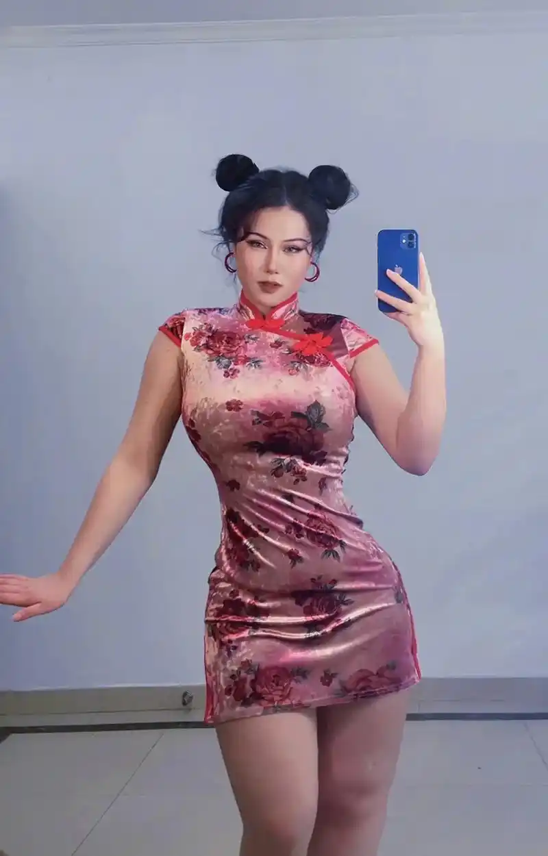 旗袍穿起来 双丸子头扎起来  - 抖音