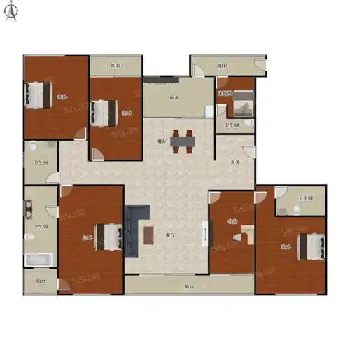 御品湾6室2厅户型图