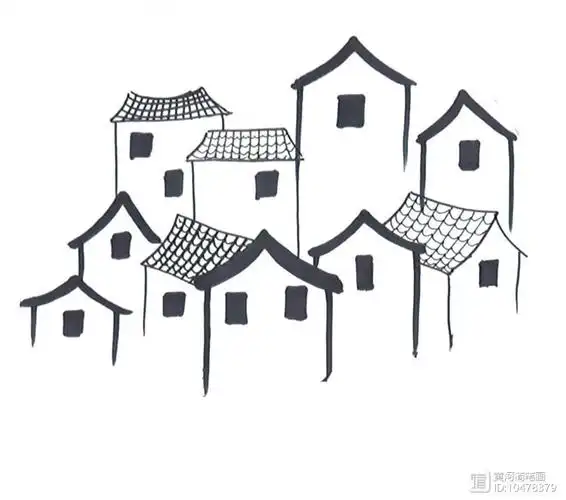 【简笔画】徽派建筑 分步画法