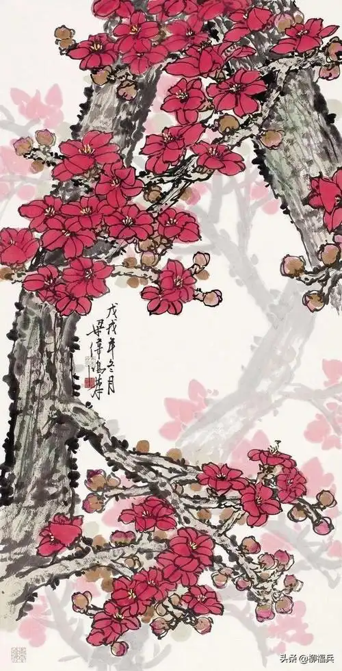 名家花鸟画《木棉花》欣赏_网易订阅