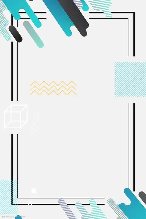 简约线条边框孟菲斯几何背景图片-图行天下图库