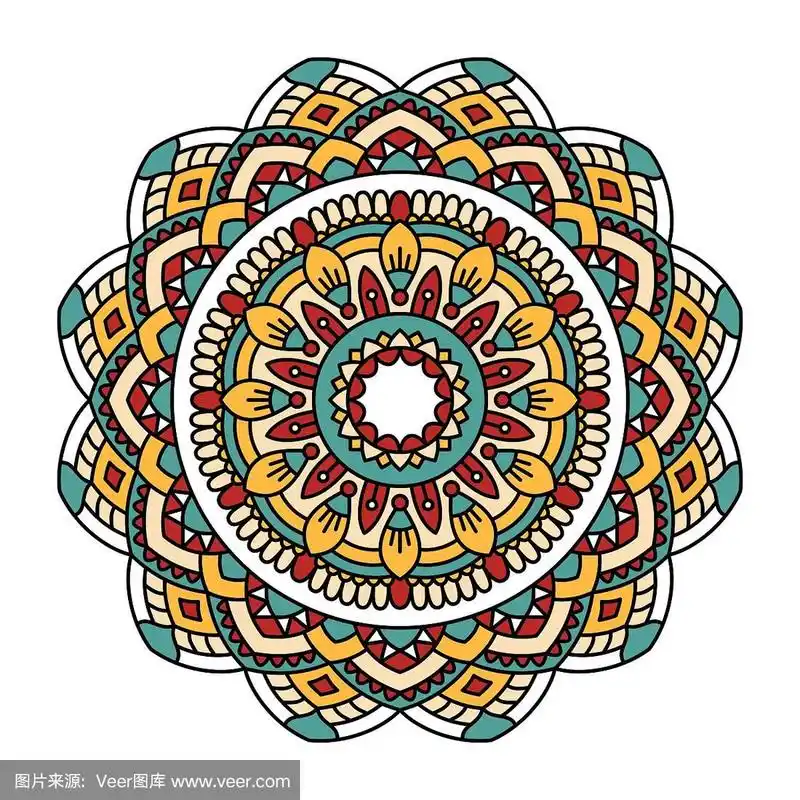 曼陀罗装饰的圆形图案