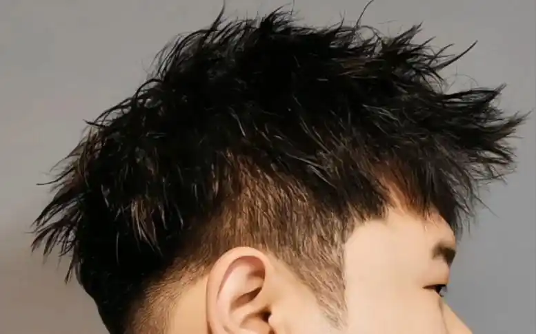 男生男士前刺发型,钢夹烫,蓬松凌乱免打理