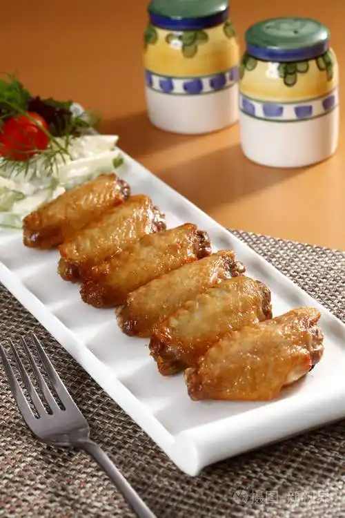 炸鸡翅特写视图