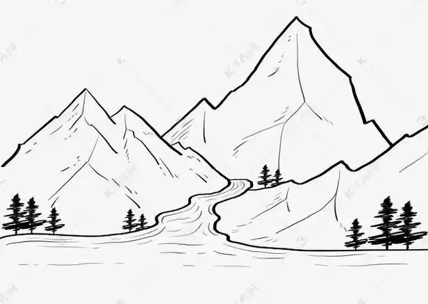 春天春天山水风景简笔画集