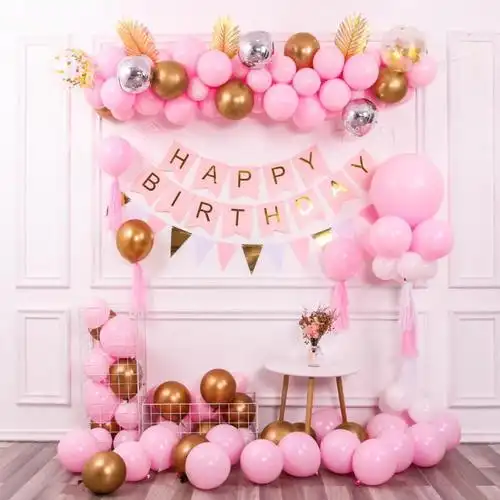 净也儿童宝宝周岁生日派对布置气球装饰场景少女心主题趴体ins背景墙